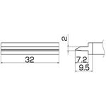 白光 T12-1405 こて先／スパチュラ32（IN-342）