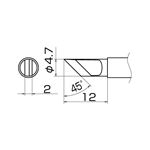 白光 T12-KRZ こて先／KR型（Z） 長寿命