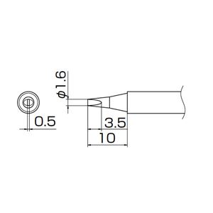 白光 T13-D16 こて先／1.6D型