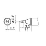 白光 T12-WD08 こて先／0.8WD型 高熱容量