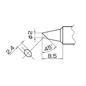 白光 T14-BC2 957用こて先／2BC型