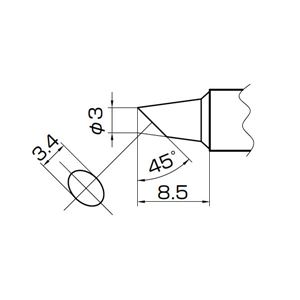 白光 T14-BC3 957用こて先／3BC型