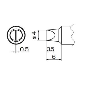 白光 T14-D4 957用こて先／4D型