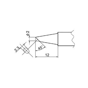 白光 T20-BCF2 FX-838用こて先 2BC型 面のみ