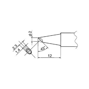 白光 T20-BCM2 FX-838用こて先 2BC型くぼみ付