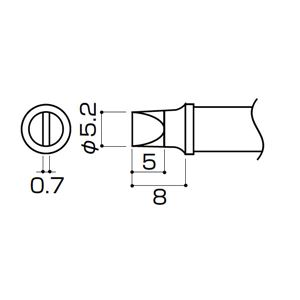 白光 A1081 こて先／5.2D型