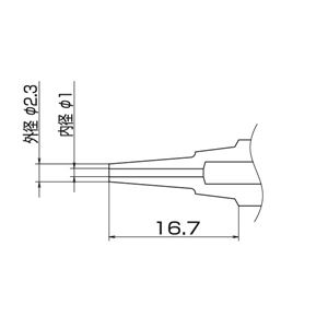 白光 N1-L10 FM-2024用ノズル／1.0MM ロング