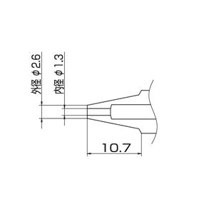 白光 N1-13 FM-2024用ノズル／1.3MM