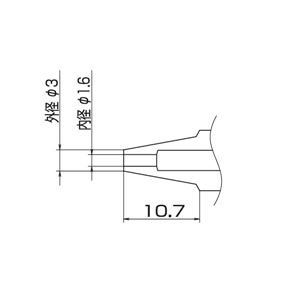 白光 N1-16 FM-2024用ノズル／1.6MM