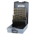 RUKO（ルコ） 228214RO 19本組 鉄工ドリルセット HSSE プラ入