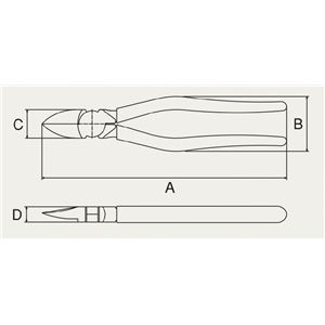 VICTOR(ビクター) 361-BS-150 強力ニッパー薄刃(バネ付) 商品写真2