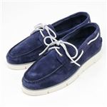 BOEMOS イタリア製 本革デッキシューズ メンズ BLUE（青） 41サイズ（約26〜26.5cm）