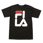 FILA FI OVER LA TEE Tシャツ 001 blackwhite サイズ：S