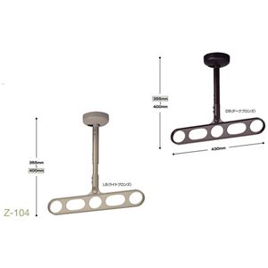 川口技研 ホスクリーン Z-104-DB ダークブロンズ [1組（2本）入]