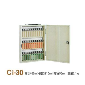 キーボックス/鍵収納箱 【携帯・壁掛兼用/30個掛け】 スチール製 タチバナ製作所 Ci-30