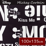 ディズニー ミッキーマウス カーテン 【2枚組 100×135cm/ブラック】 タッセル付き 洗える 形状記憶 ミッキーBA
