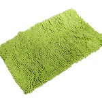 マイクロファイバーバスマット/キッチンマット 【45×65cm/グリーン】 すべり止め付き 速乾 『クイックドライ』