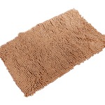 マイクロファイバーバスマット/キッチンマット 【60×90cm/ベージュ】 すべり止め付き 速乾 『クイックドライ』