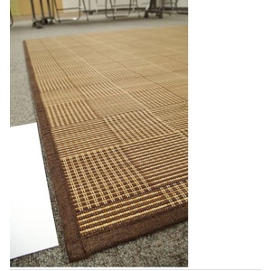 クッション入り竹ラグ 180×180cm 2畳 ブラウン ウレタン8mm 丸巻 竹 バンブー ラグマット バンブーラグ ブロット