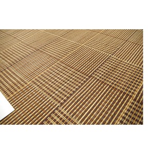 クッション入り竹ラグ 230×320cm 2畳 ブラウン ウレタン8mm 丸巻 竹 バンブー ラグマット バンブーラグ ブロット