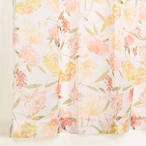 8種類から選べるボイルレースカーテン 【2枚組 100×176cm/ピンク】 タッセル付き 柄物 ボタニカル 『ボイルエーゼ』 商品画像