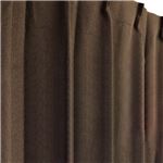 防炎・遮光カーテン/目隠し 【1枚のみ 150×225cm/ブラウン】 洗える 形状記憶 無地 『ヴィーナス』