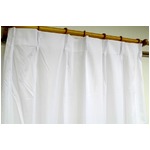 外から見えにくいレースカーテン/目隠し 【2枚組 100×108cm】 ホワイト 遮熱 遮像 断熱 UVカット90％以上 『ローレル』