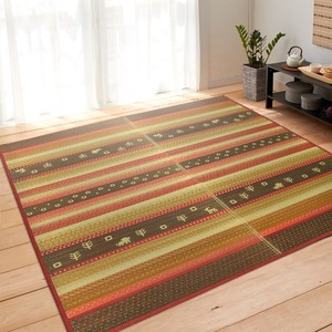 い草 ラグ ラグマット 191×300cm 4畳 レッド ギャベ ギャベ
