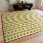 い草 ラグ 120×180cm 1.5畳 ブラウン ビッグボーダー ボーダー ストライプ