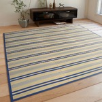 い草 ラグ 180×240cm 3畳 ブルー ビッグボーダー ボーダー ストライプ