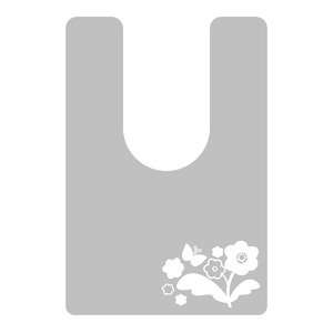 拭けるトイレマット 耳長タイプ (バタフライ×フラワー柄) 拭けるトイレマット 耳長タイプ (バタフライ×フラワー柄)