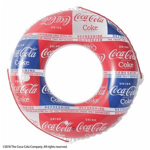 浮き輪 【100cm】 コカ・コーラ パターン柄 塩化ビニール樹脂製 〔プール ビーチ 海外旅行〕