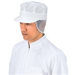 サカノ繊維 工場用白衣八角帽子 天・タレ細メッシュ SK57 ホワイト Lサイズ