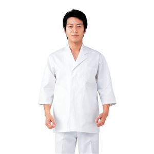 workfriend 調理用白衣男子衿付七分袖 SKA311 Sサイズ 商品画像
