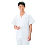 workfriend 調理用白衣男子衿無半袖 SKA322 Sサイズ