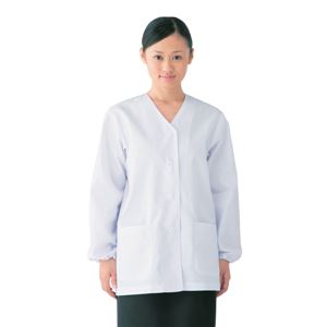 workfriend 調理用白衣女子衿無長袖 SKA330 Sサイズ 商品画像