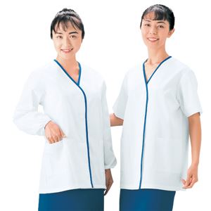 workfriend 女子ライン入り調理用白衣半袖 SKA349 Lサイズ 商品画像