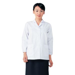workfriend 調理用白衣女子丸衿付長袖 SKA325 Sサイズ 商品画像