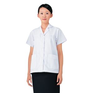 workfriend 調理用白衣女子丸衿付半袖 SKA327 4Lサイズ 商品写真1