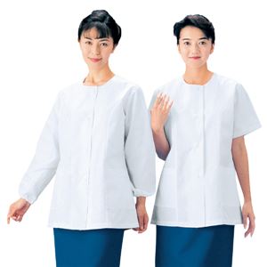 workfriend 調理用白衣女子衿無半袖 SKA334 Sサイズ 商品写真1