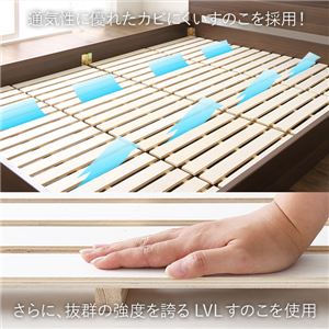 すのこ仕様 コンセント付き フロアベッド セミダブル (ボンネルコイルマットレス付き) 『ブリーズ』 ウォールナットブラウン 【1年保証】 すのこ仕様 コンセント付き フロアベッド セミダブル (ボンネルコイルマットレス付き) 『ブリーズ』 ウォールナットブラウン 【1年保証】