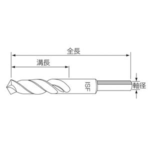 イシハシ精工 軸細正宗ドリル(パック) 19.5X1/2 (P-JD 13型) 商品写真2