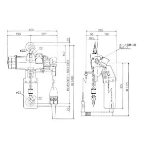 遠藤工業 EHL-049TS エアーホイスト 商品写真2