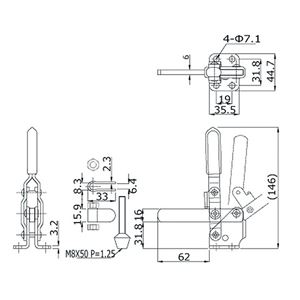 角田興業 トグル クランプ HV350 商品写真2