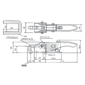 角田興業 引きクランプ FA-150RK 商品写真2