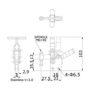 角田興業 ステンレス クランプ NO.40S-2S 商品写真2