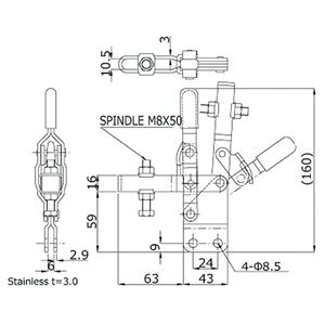 角田興業 ステンレス クランプ NO.42K-2S 商品写真2