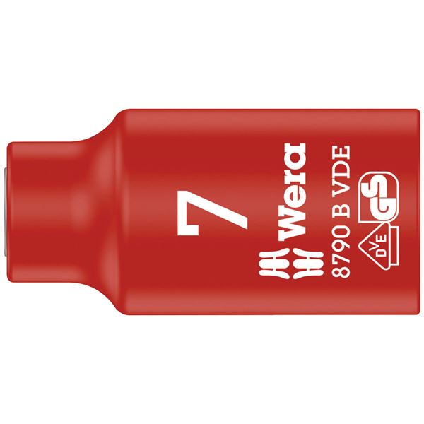 【商品名】 WERA ヴェラ 差込角3/8DR 絶縁ソケット 六角サイズ7mm 全長46mm 004951 工具 ツール DIY 作業工具 道具 【ジャンル・特徴】 wera 絶縁 ソケット ぜつえん
