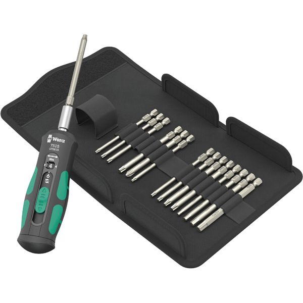 【商品名】 WERA ヴェラ 16点組 1／4DR Kraftformクラフトフォーム スピードトルクレンチ2.0-6.0Nm・ビットセット 075851 【ジャンル・特徴】 よく使うツールをひとまと
