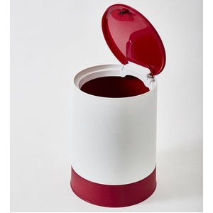 フタ付きダストボックス/円柱型ゴミ箱 【マットレッド】 7.3L ワンプッシュタイプ 『La Cuisine ラ・クイジーヌ』 フタ付きダストボックス/円柱型ゴミ箱 【マットレッド】 7.3L ワンプッシュタイプ 『La Cuisine ラ・クイジーヌ』
